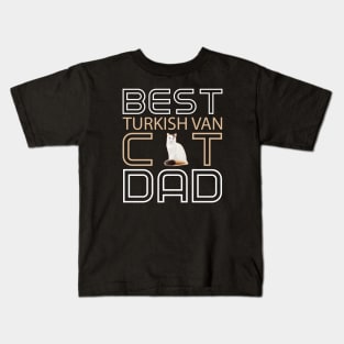 Best Turkish Van Cat Dad Kids T-Shirt